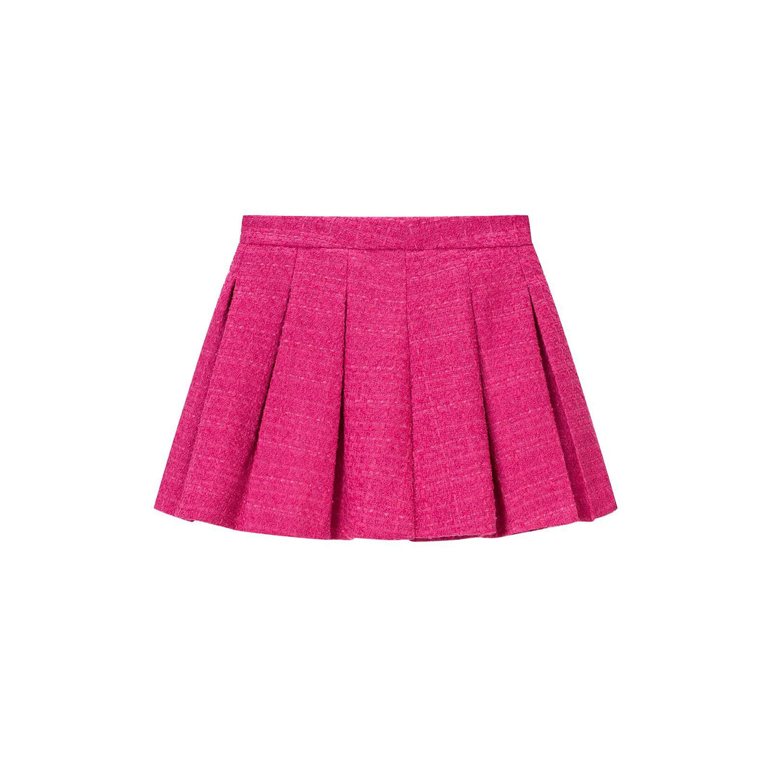 Damen Zweiteiliges Tweed-Set mit Kurzblazer und Plissiertem Minirock Echoarchiv