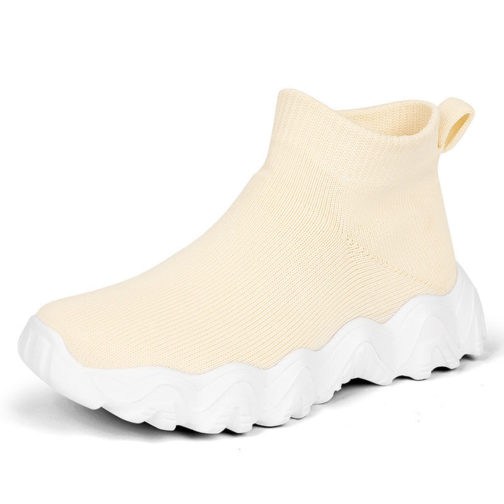 Damen nan elastischer Strick-Sockenschuh mit ergonomischer Wellen-Plateausohle Echo Archiv