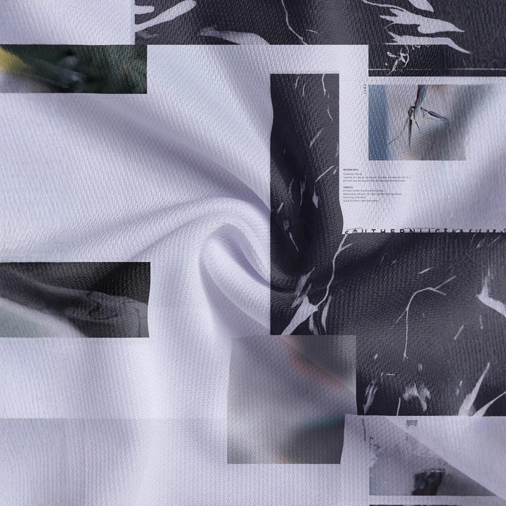Herren Kurzarm Polohemd mit kreativem Fotomuster Echoarchiv