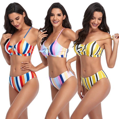 Damen Triangel-Bikini-Set mit verspieltem Knotendesign Echo Archiv