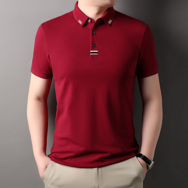 Herren Poloshirt mit strukturierter Piqué-Oberfläche und eleganten Kontrastdetails Echoarchiv