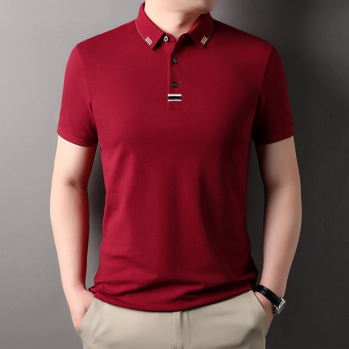 Herren Poloshirt mit strukturierter Piqué-Oberfläche und eleganten Kontrastdetails Echoarchiv