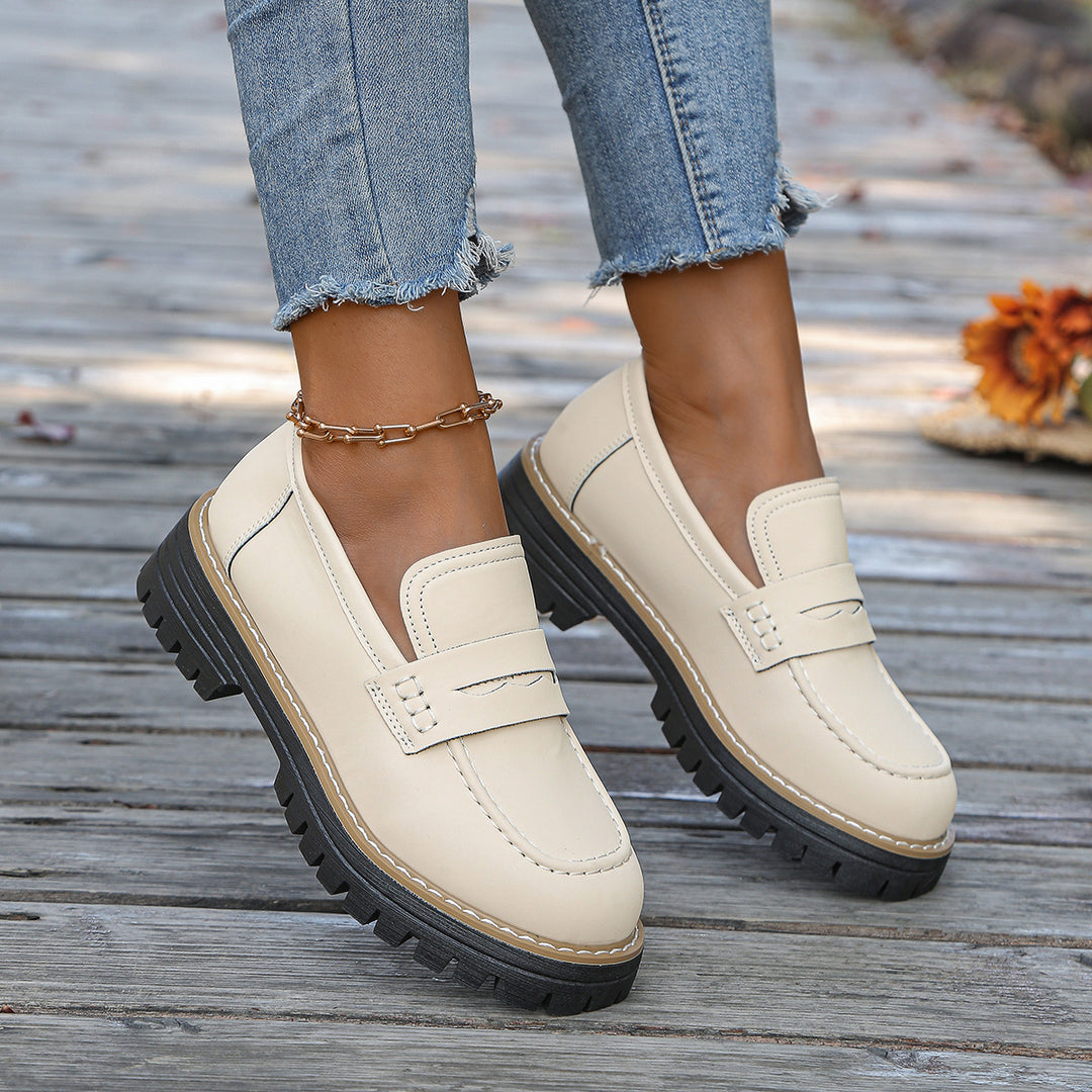 Damen robuste Loafer mit markanter Profilsohle, weichem Veloursoptik-Obermaterial und gepolstertem Komfortfußbett Echo Archiv