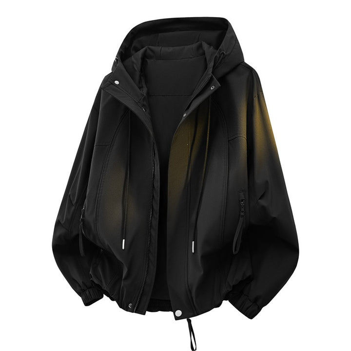 Herren Urbanes Tech-Hoodie mit wetterfester Membran, verdecktem Reißverschluss & elastischem Saum Echoarchiv