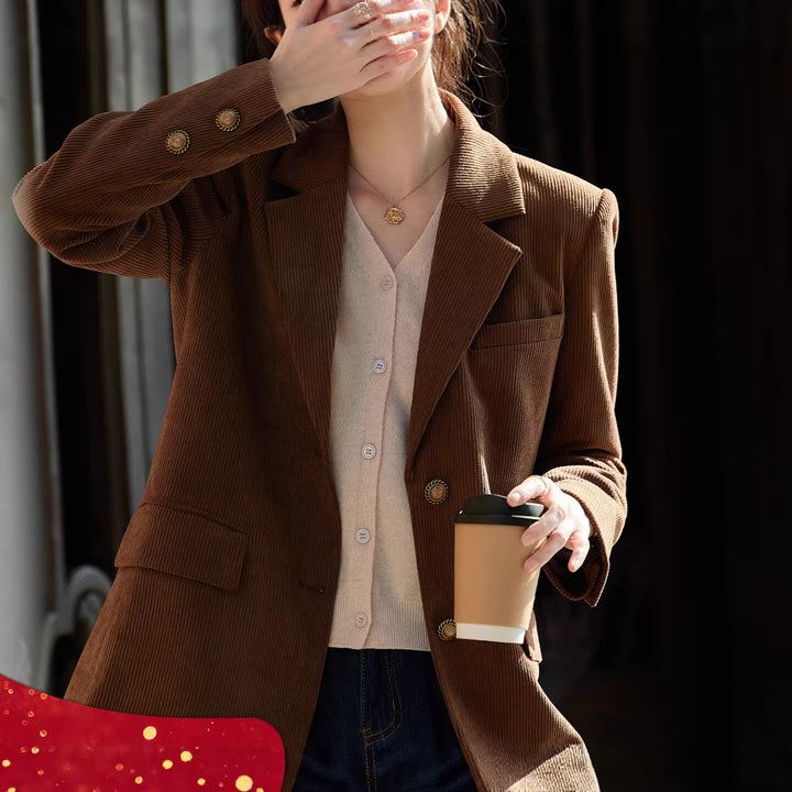 Damen modischer Cordblazer Echoarchiv