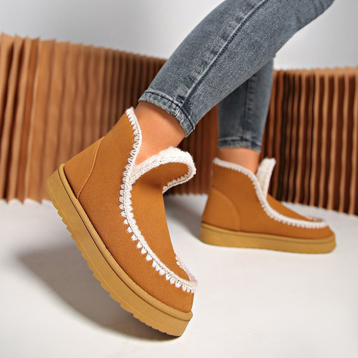 Damen Gefütterte Mokassin‑Ankleboots mit Teddyfutter und rutschfester Gummisohle Echoarchiv