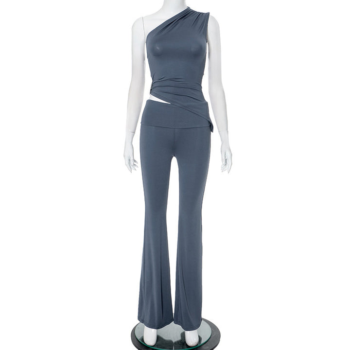 Damen asymmetrisches Jumpsuit mit dekorativer Wickeloptik und weichem, stretchy Material Echo Archiv