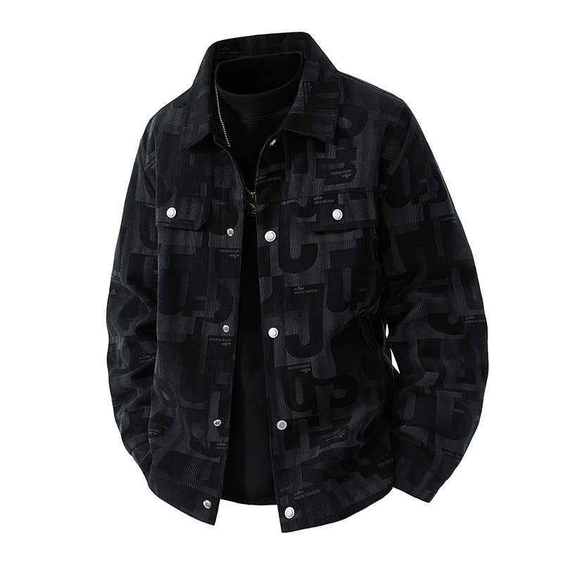 Herren Modische Jacke mit Schlaufen Kragen Echo Archiv