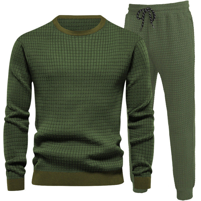 Herren Oberteil und Jogginghose Set mit strukturiertem Design Echoarchiv
