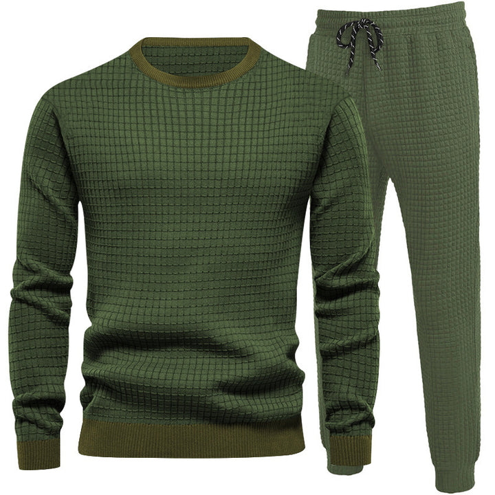 Herren Oberteil und Jogginghose Set mit strukturiertem Design Echoarchiv