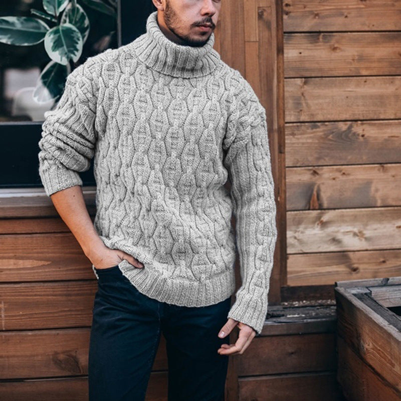 Herren Grobstrick Rollkragenpullover Echoarchiv
