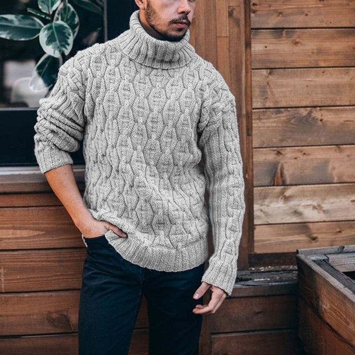 Herren Grobstrick Rollkragenpullover Echoarchiv