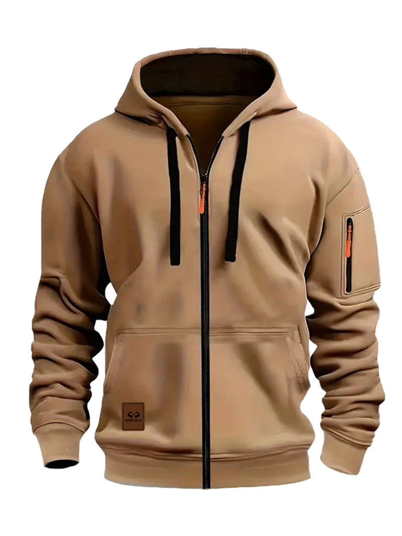 Herren Sportliche Fleecejacke mit Kapuze Echo Archiv