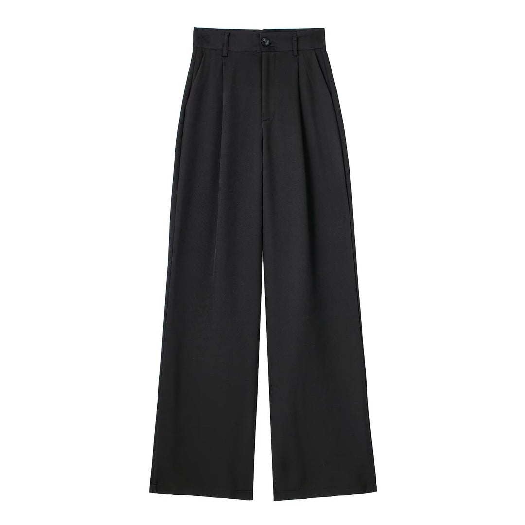 Damen Weite Highwaist-Bundfaltenhose mit Bügelfalte und seitlichen Eingrifftaschen Echo Archiv