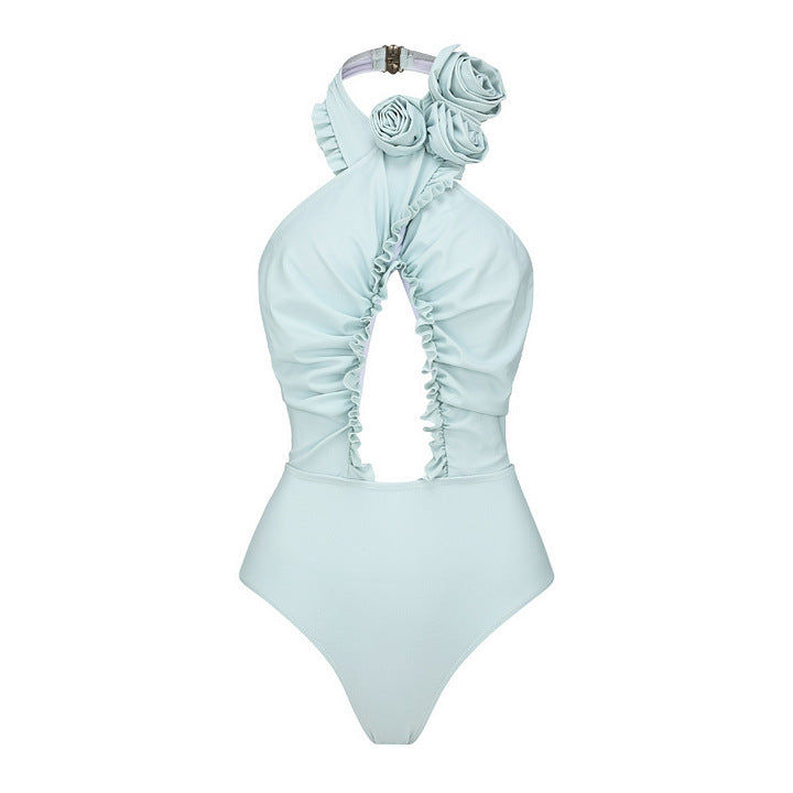 Damen Schwimmanzug mit floralem Design und raffinierter Cut-Out-Optik Echo Archiv