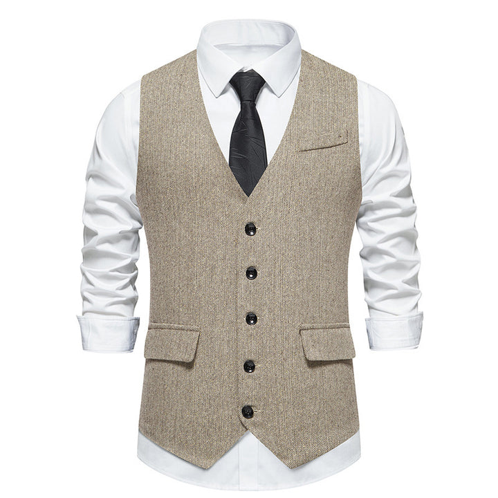 Herren elegante Weste mit feinen Knopfdetails Echoarchiv