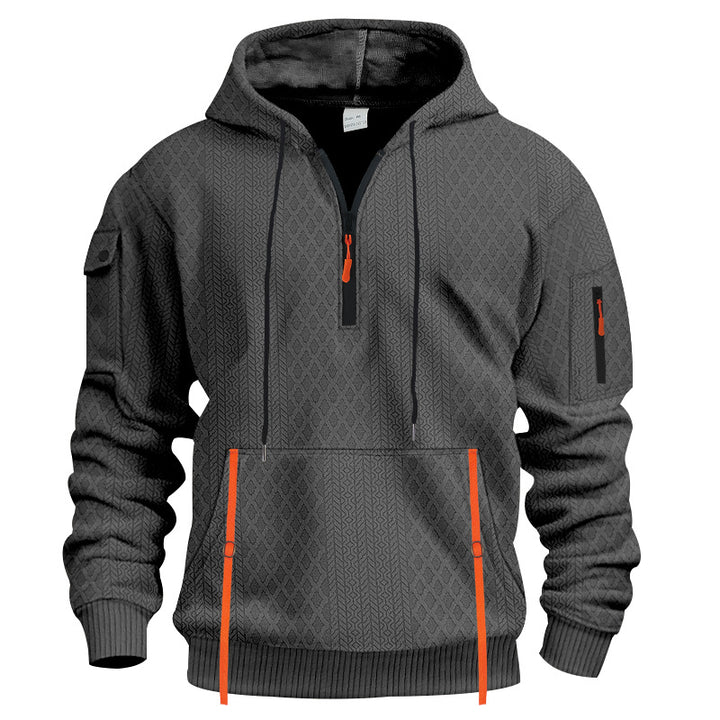 Herren sportlicher Kapuzenpullover mit Struktur und praktischen Taschen Echoarchiv