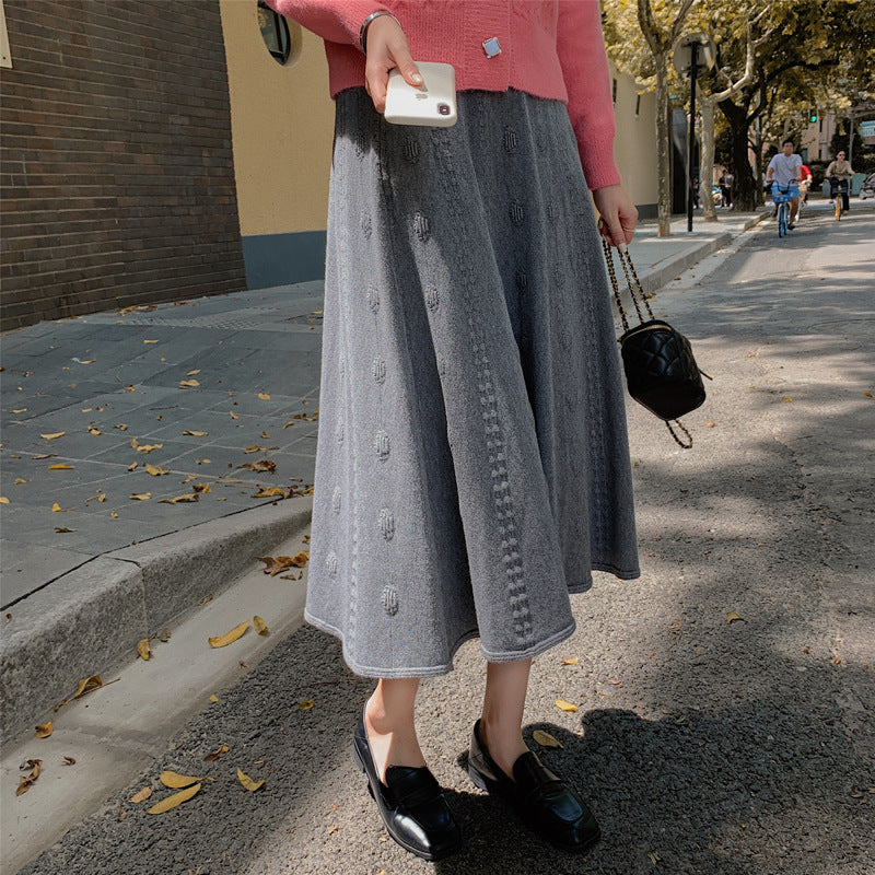 Damen Eleganter, schwingender Maxirock Echo Archiv