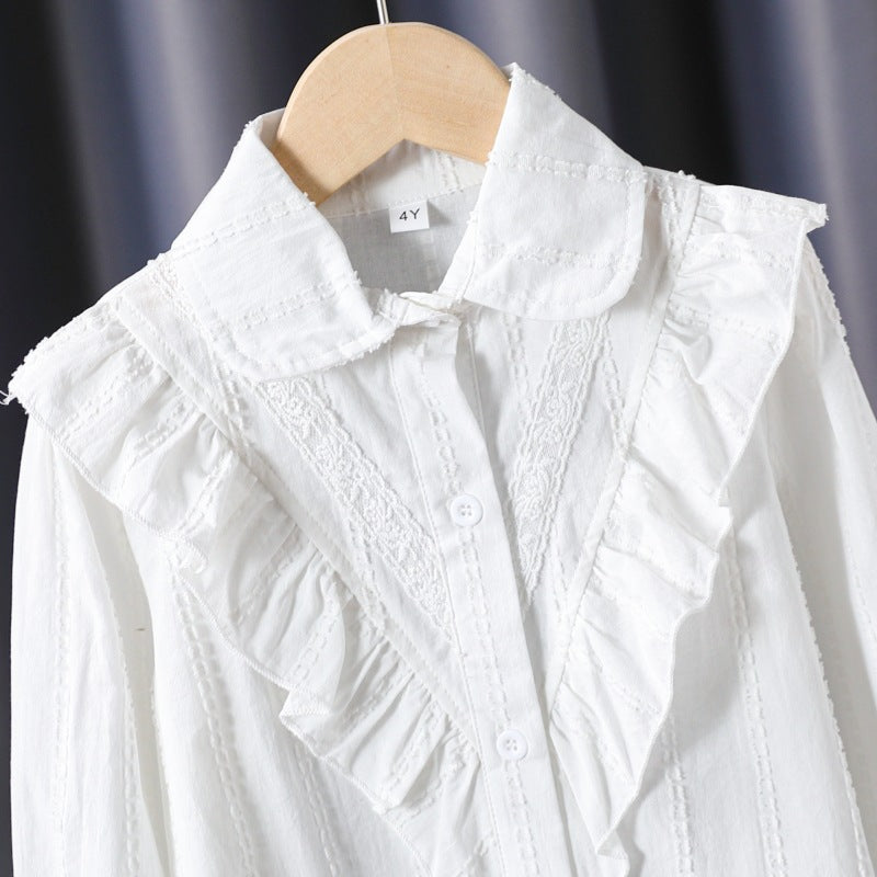Damen Bluse mit Rüschendetails und feinen Stickereien Echo Archiv