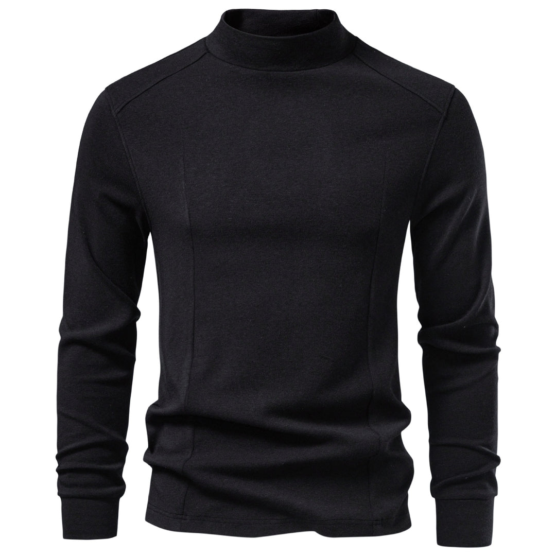 Herren Langarm Sweatshirt mit schmalem Stehkragen und Baumwollmix Echoarchiv