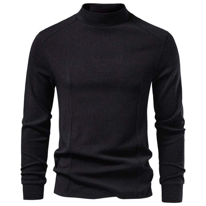 Herren Langarm Sweatshirt mit schmalem Stehkragen und Baumwollmix Echoarchiv
