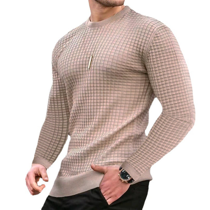 Herren strukturierter Pullover Echoarchiv