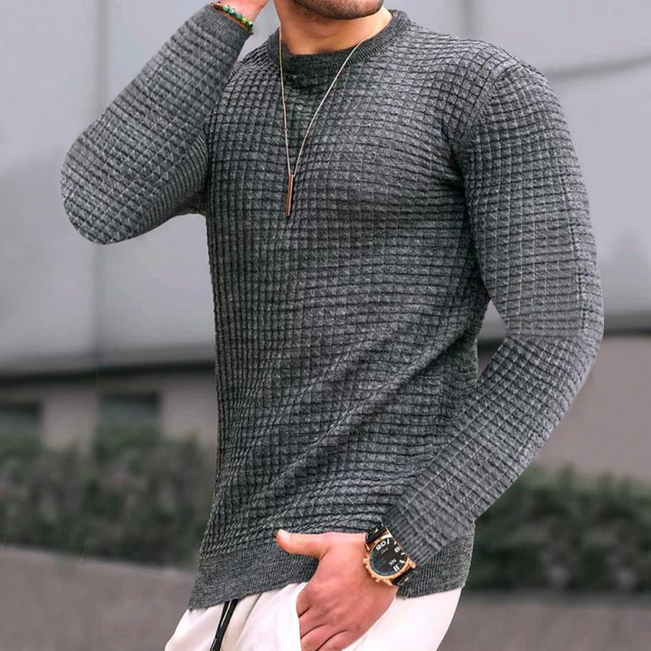 Herren Strickpullover mit strukturiertem Muster Echoarchiv