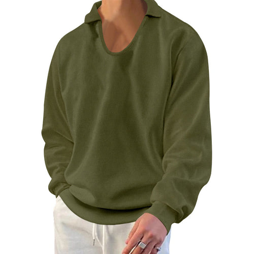 Herren Freizeitpullover mit lässigem Stehkragen und strukturiertem Design Echoarchiv