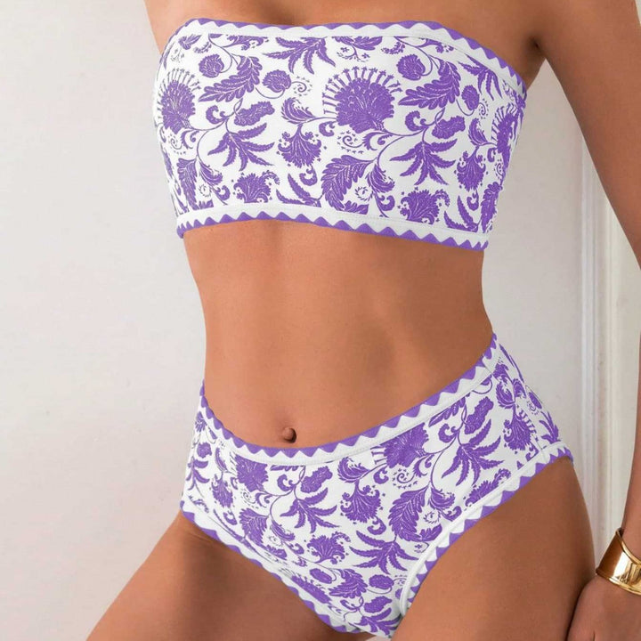 Damen Bandeau-Bikini mit trendigem floralen Design Echo Archiv