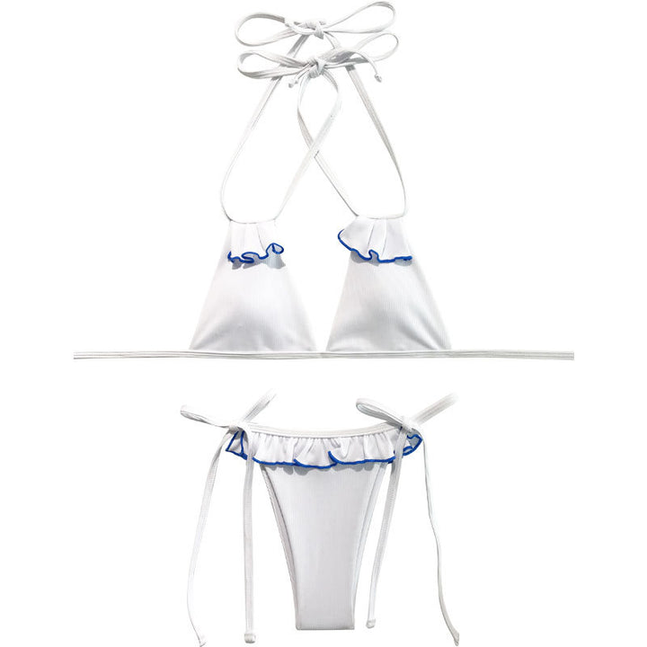 Damen Triangel-Bikini mit Rüschen und einzigartigem Schnitt Echo Archiv