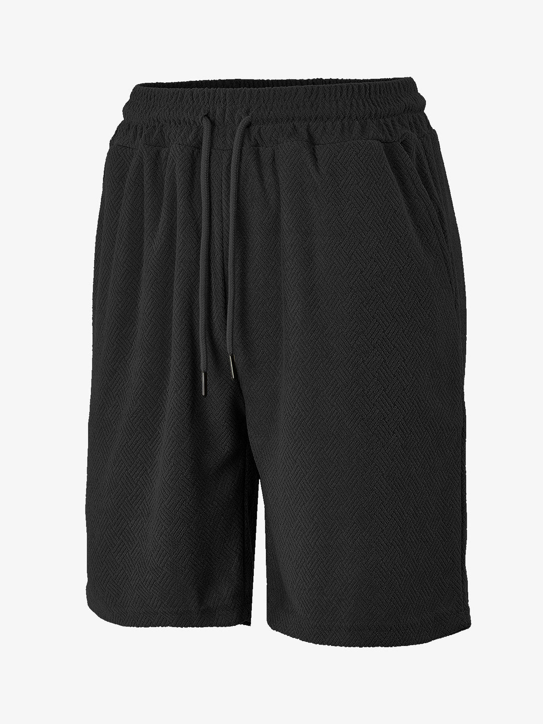 Herren nan Frottee-Shorts mit Fischgrätstruktur, elastischem Kordelbund und Seitentaschen Echo Archiv