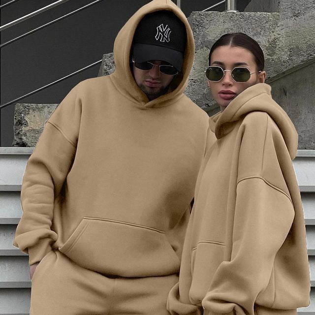 Unisex Oversize-Kapuzenpullover und Relax-Jogginghose Set aus hochwertiger Baumwollmischung Echo Archiv