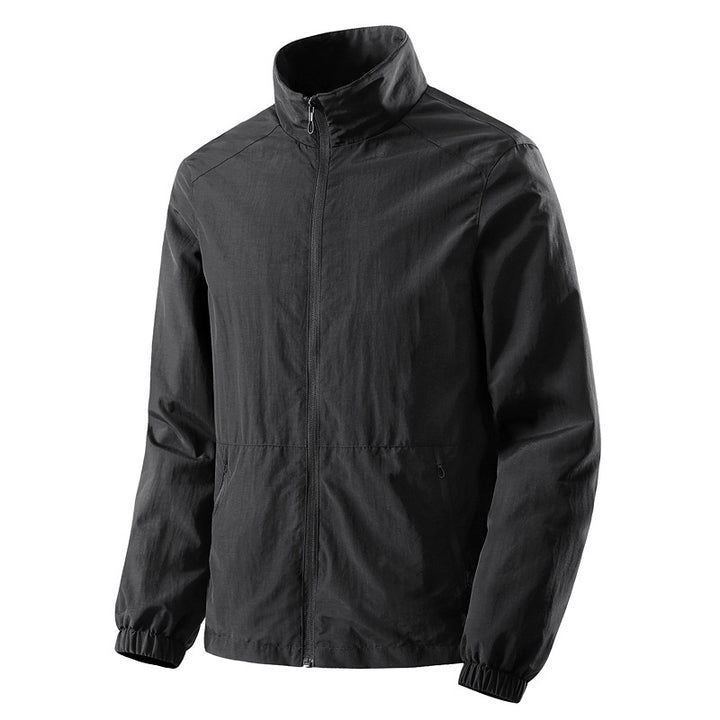 Herren Ultraleichte Windjacke mit Mesh‑Futter, Stehkragen & Reißverschluss Echo Archiv