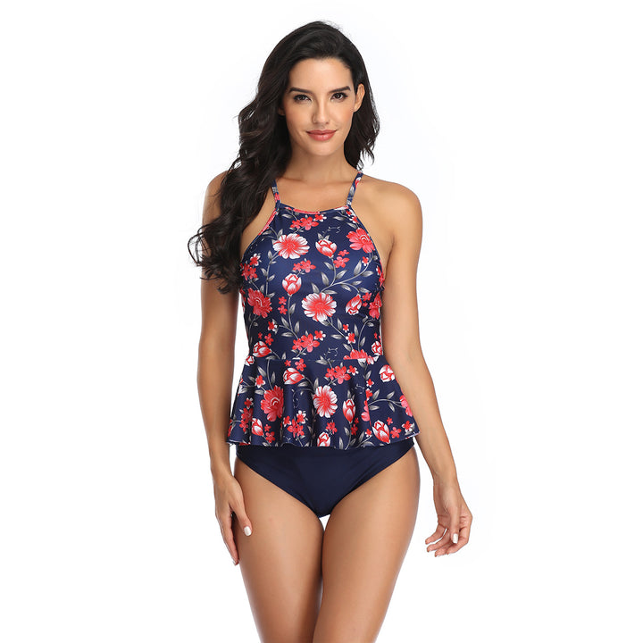 Damen Bademode mit femininer Rüsche und floralen Applikationen Echo Archiv