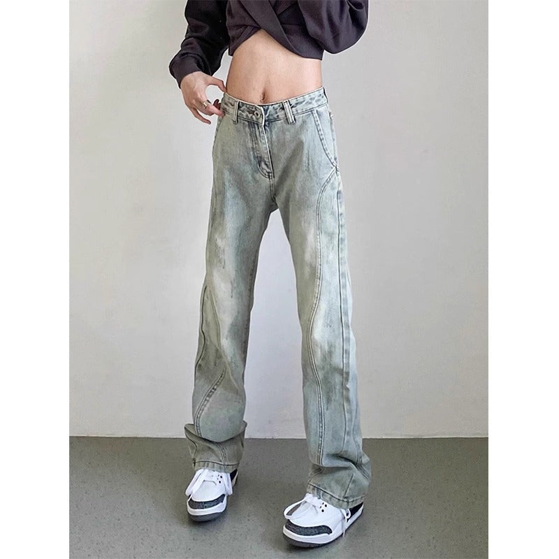 Herren weite Denim-Jeans mit modischem Used-Look Echoarchiv