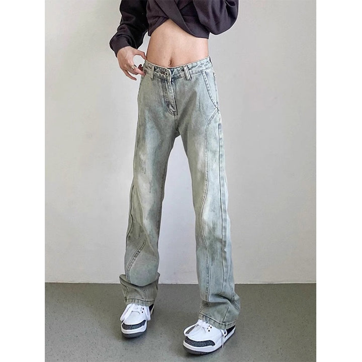 Herren weite Denim-Jeans mit modischem Used-Look Echoarchiv