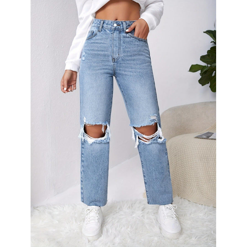 Damen Mom-Jeans im Vintage-Look mit Destroyed-Effekten Echo Archiv