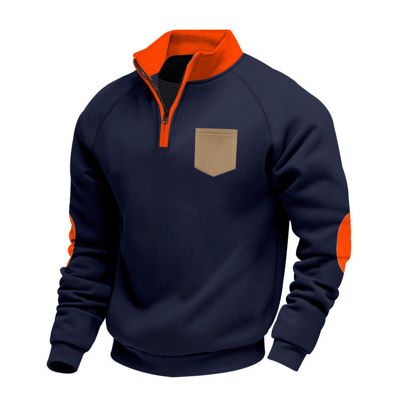 Herren Pullover mit Stehkragen und Reißverschluss Echoarchiv