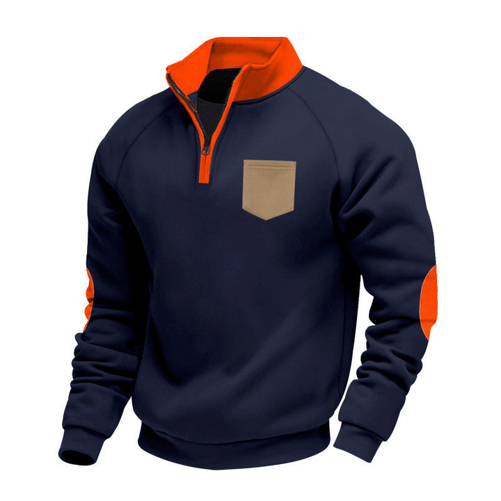 Herren Pullover mit Stehkragen und Reißverschluss Echoarchiv