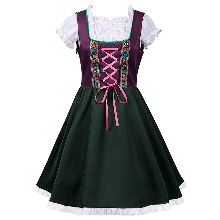 Damen nan traditionelles Dirndlkleid mit besticktem Mieder, geraffter Schürze und Carmenbluse Echo Archiv