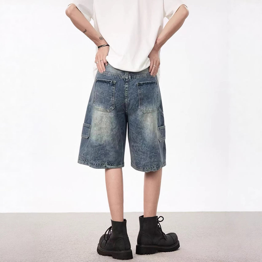Damen lässige Denim-Shorts mit hohem Bund und weitem Schnitt Echo Archiv