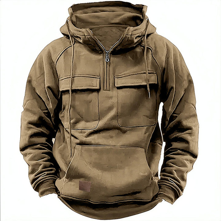 Herren Fleece Hoodie mit praktischem Reißverschluss und großen Taschen Echoarchiv