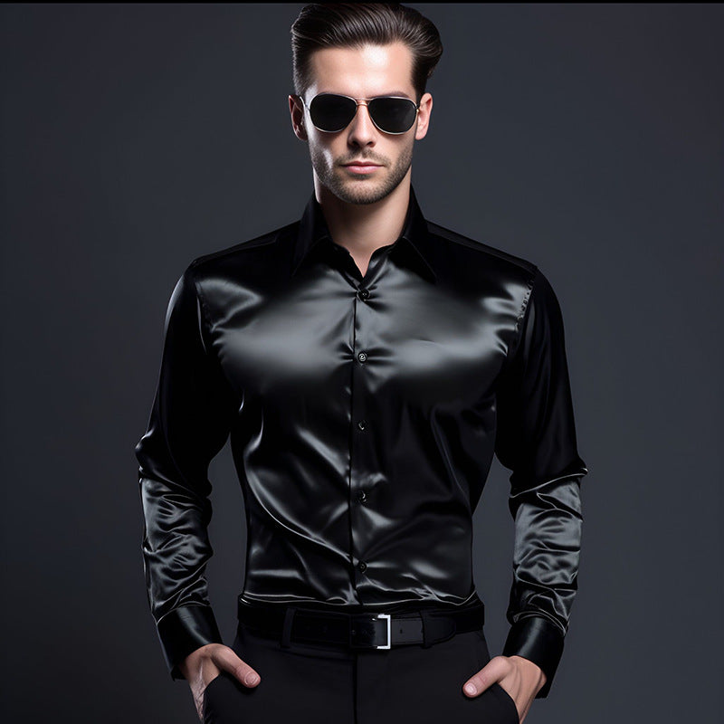 Herren elegante und glänzende Hemd Echoarchiv