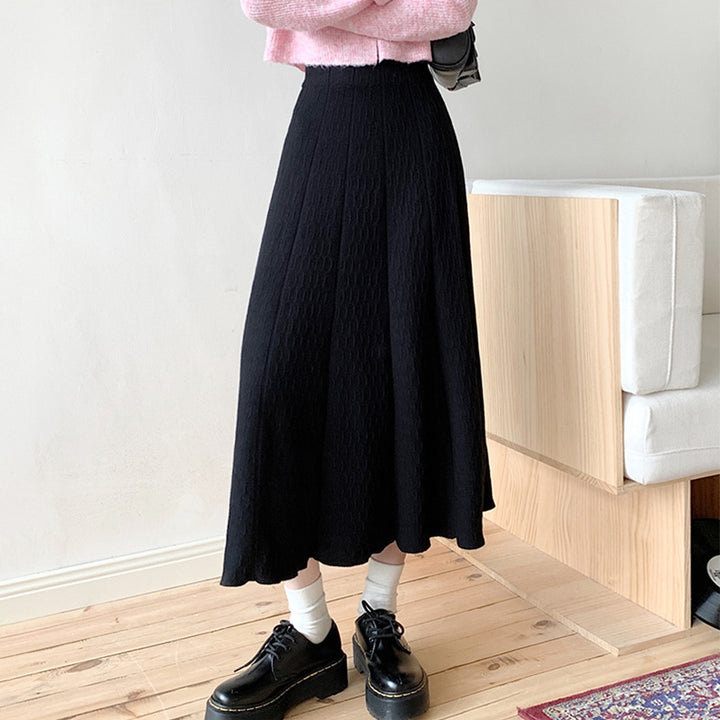 Damen Langer Rock mit strukturiertem Design Echo Archiv