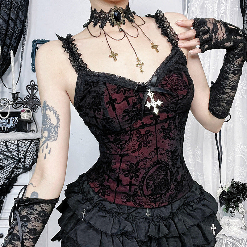 Damen figurbetonte Bluse mit Rüschendetails und Schnürung Echo Archiv
