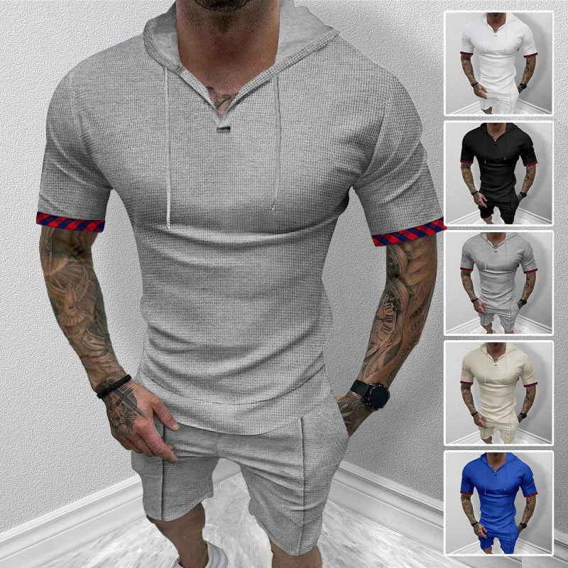 Herren Sportliches Kurzarm-Hoodie von Echoarchiv