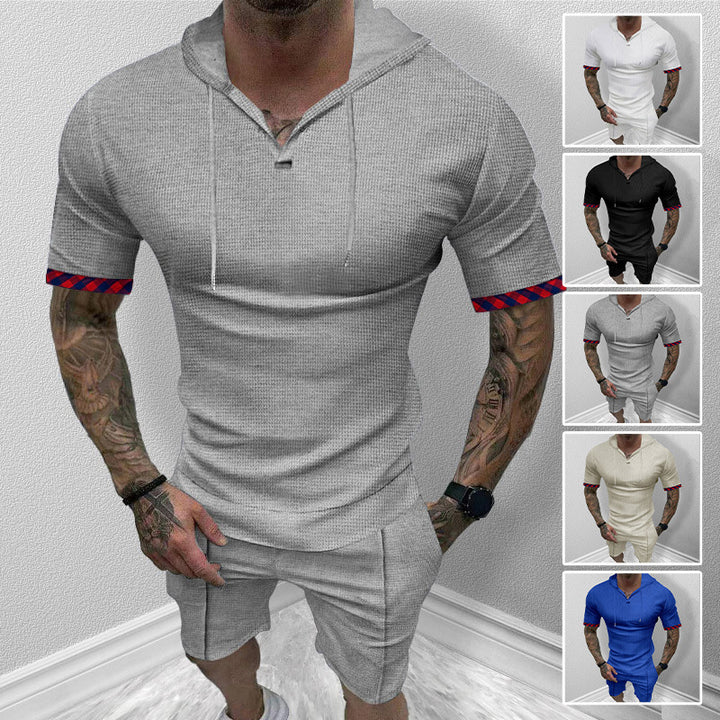 Herren Sportliches Kurzarm-Hoodie von Echoarchiv