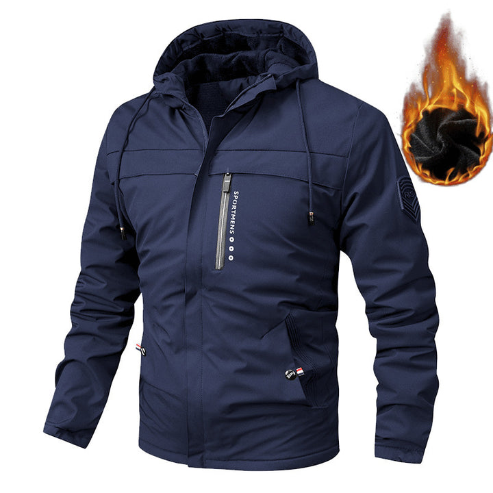 Herren nan gepolsterte Softshell-Thermojacke mit Kapuze und kuscheligem Fleecefutter Echo Archiv