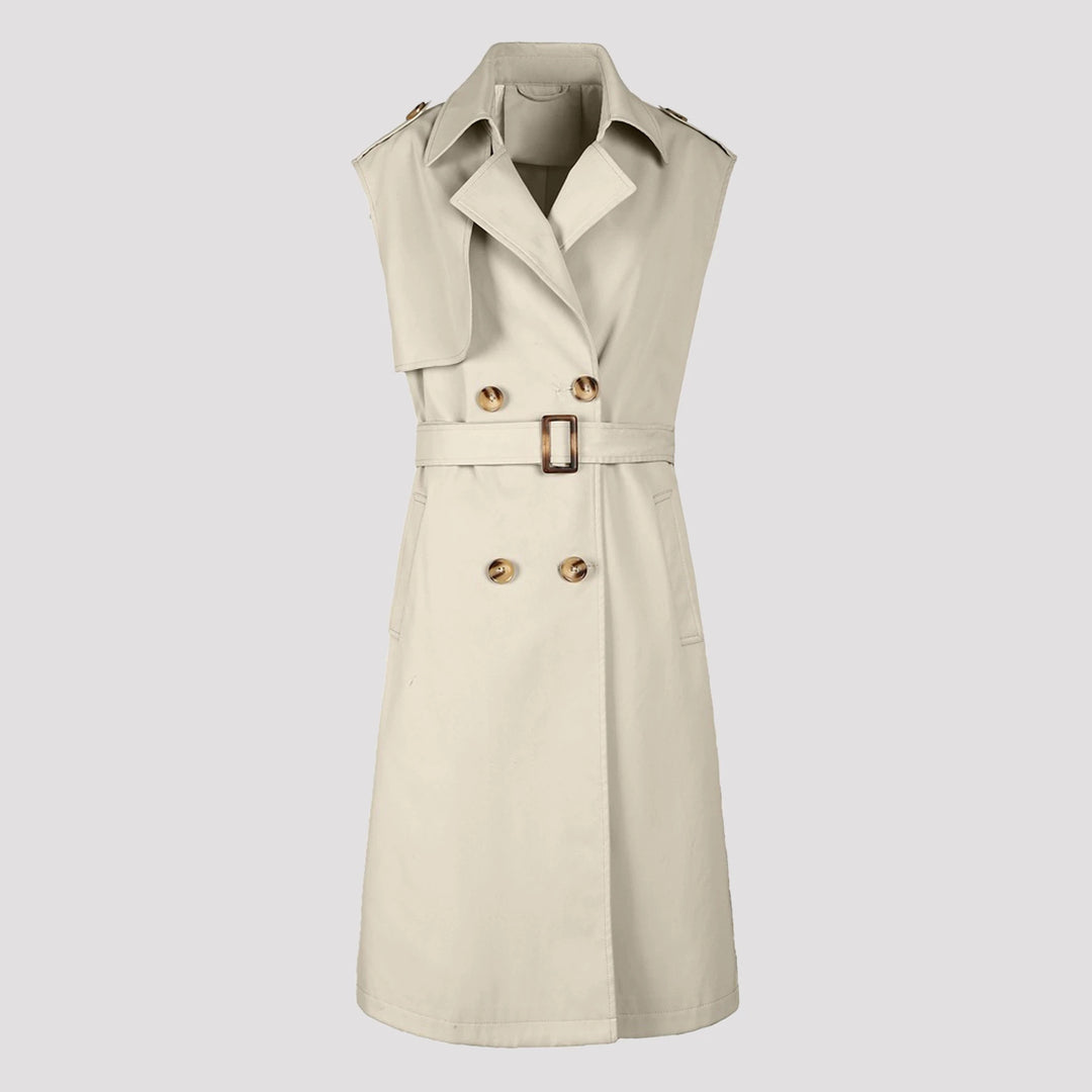 Damen Eleganter Trenchcoat ohne Ärmel Echo Archiv