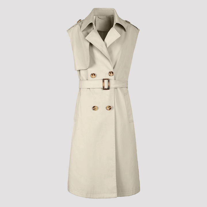 Damen Eleganter Trenchcoat ohne Ärmel Echo Archiv